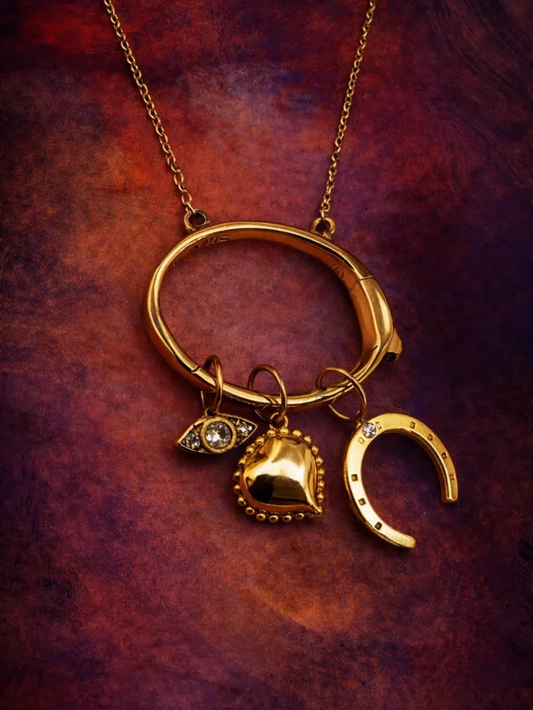 KRISHNA & RADHA LOVE STORY-14 AYAR ALTIN CHARM & KOLYE SETİ